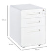 3-drawer steel filing cabinet – image 3