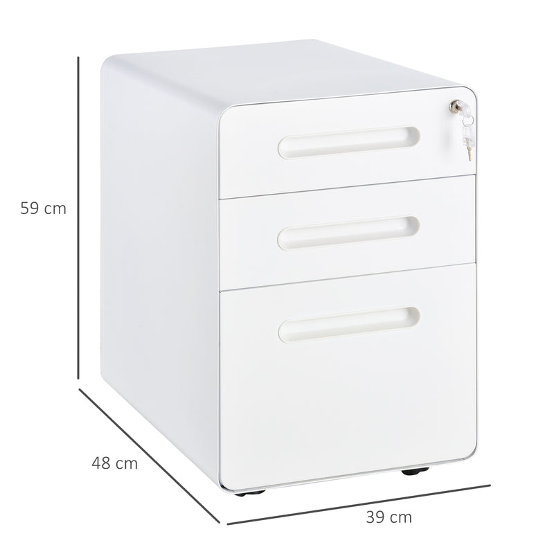 3-drawer steel filing cabinet – image 3