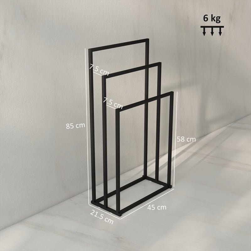 Freestanding 3-bar towel rack – image 3