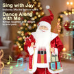 Sound and touch activation shown on the Santa figure