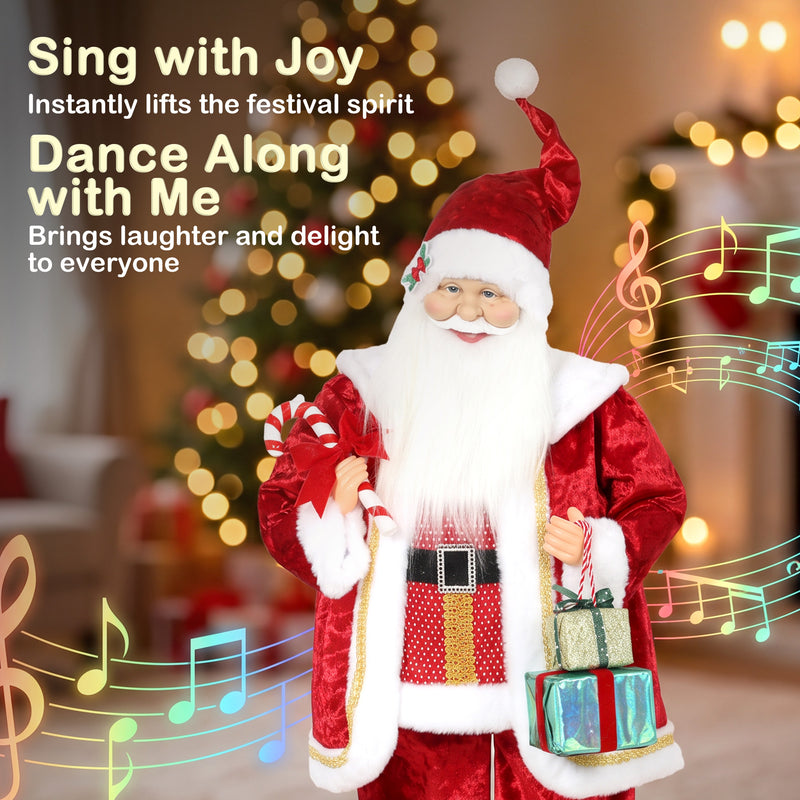 Sound and touch activation shown on the Santa figure