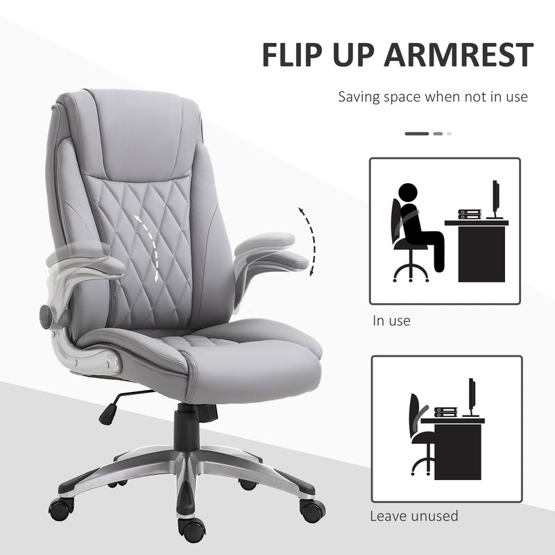 Faux leather executive office chair – image 6