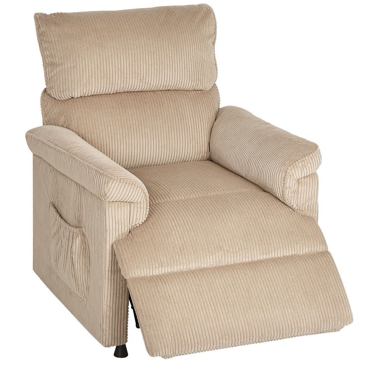 Electric Massage Recliner with Heat, Memory & USB – Brown