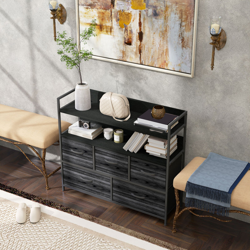 5-drawer fabric storage unit – image 10