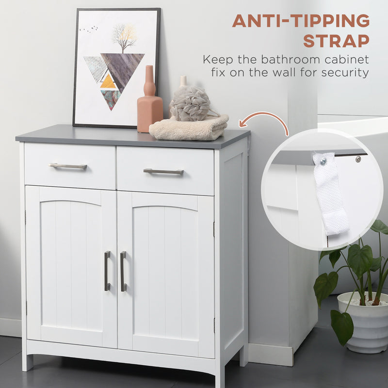 White 2-drawer bathroom cabinet – image 6