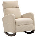 Corduroy Rocking Armchair - Beige