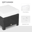 Black rattan footstool – image 5