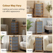 HOMCOM Chest of Drawers, 4 Fabric Drawers Narrow Dresser with Bamboo Frame, Light Grey – view 9
