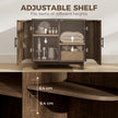 Dark walnut curved door sideboard – image 5