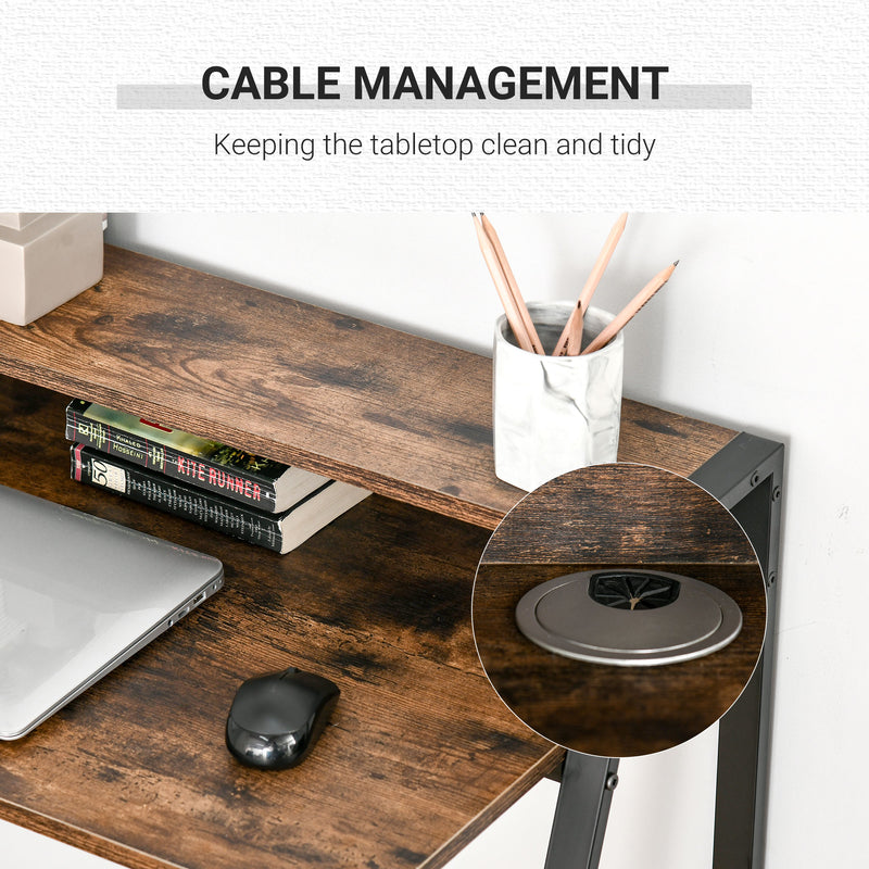 Writing desk with storage shelf – image 6