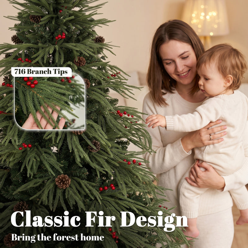 6ft pre-decorated Christmas tree – image 5