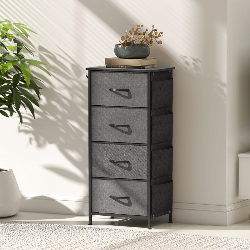 4-drawer fabric chest with side pockets – image 9