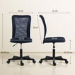 Vinsetto Computer Desk Chair, Mesh Office Chair with Adjustable Height and Swivel Wheels, Armless Study Chair, Dark Grey – view 3