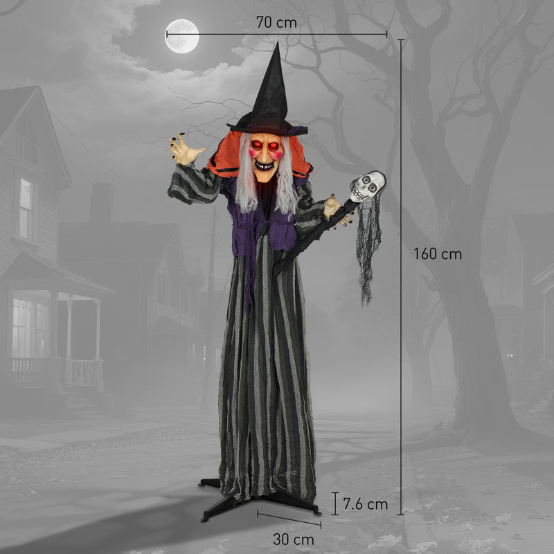 160cm Animated Witch with Sound & Movement – image 3 of 9