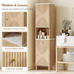Tall slim bathroom cabinet with drawer – image 4