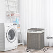 Grey 2-section laundry basket – image 3