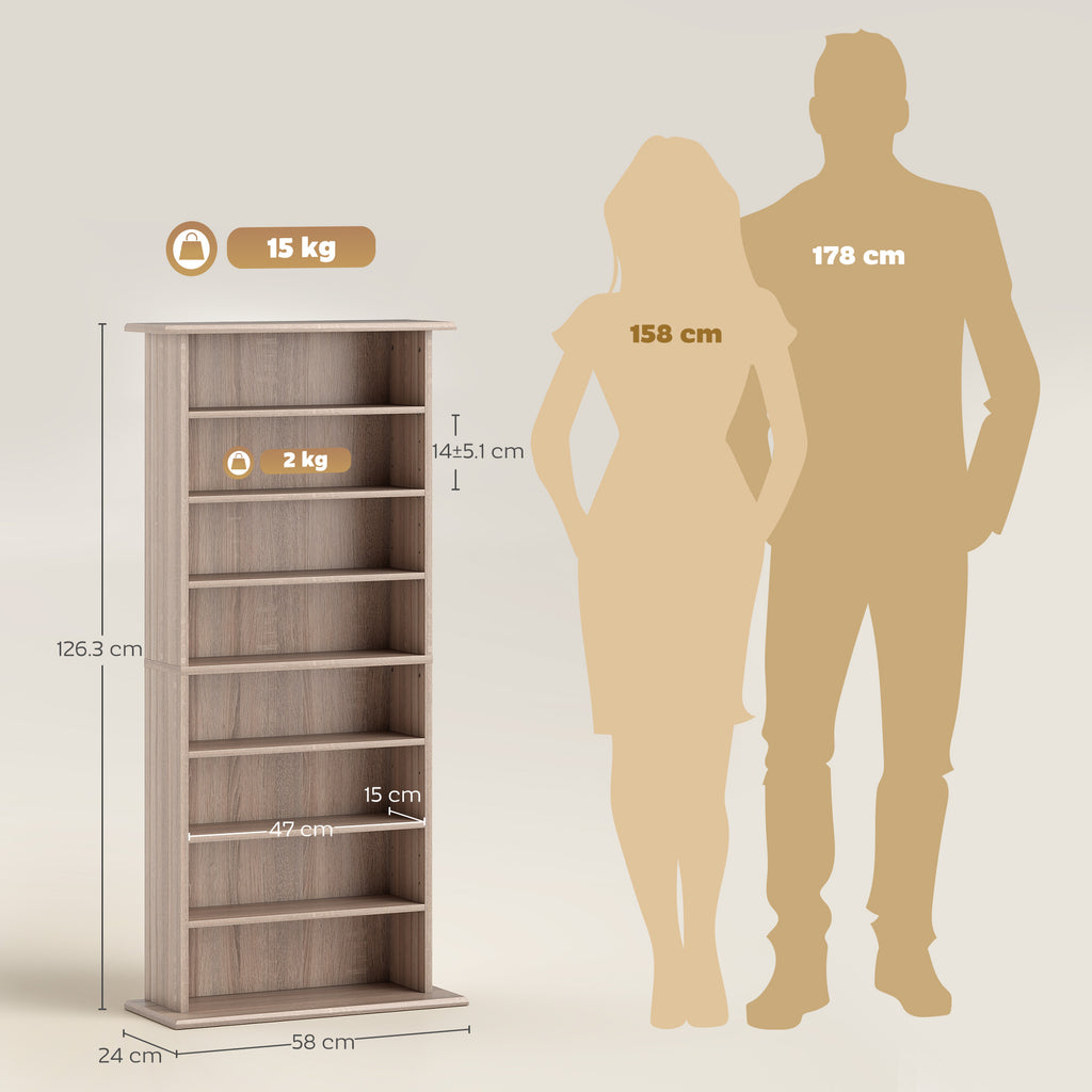 360 CD Storage Unit - Natural Wood Finish