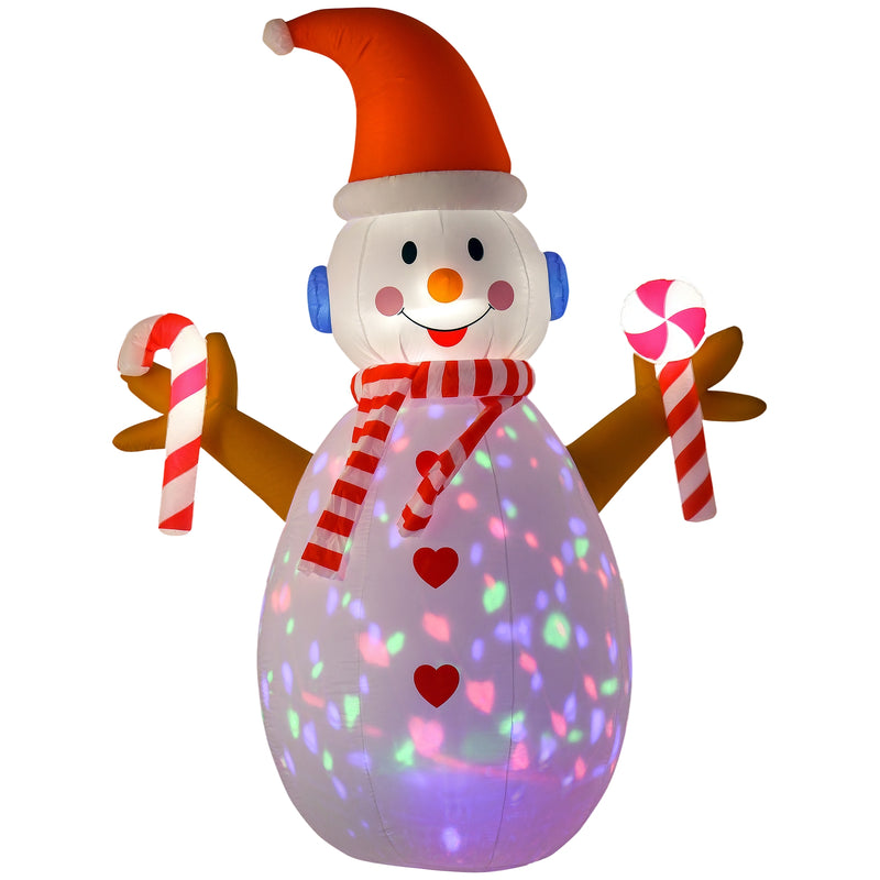 8ft Snowman Christmas Inflatable on a white background