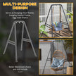 Outsunny Hammock Chair Stand, Hanging Heavy Duty Metal Frame Hammock Stand for Hanging Hammock Air Porch Swing Chair – view 6
