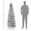 6ft snow-covered slim Christmas tree – image 3