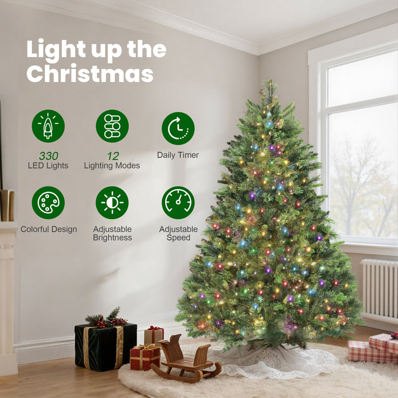 6ft pre-lit pine tree, colour-changing LEDs – image 5
