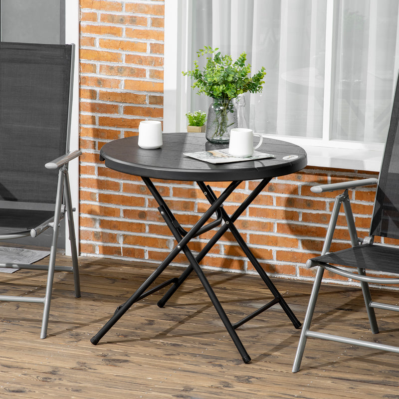 Folding round garden table – image 2