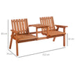 Wooden bench with centre table – image 3