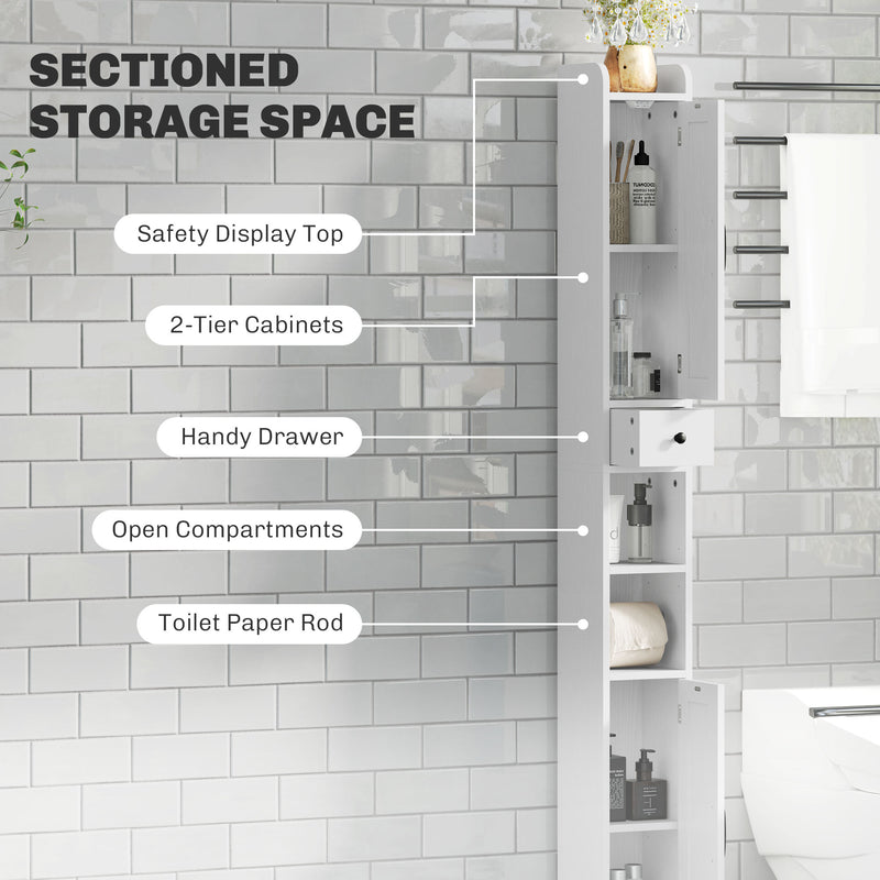 Slim 185 cm bathroom cabinet – image 4