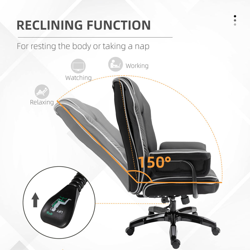 Faux leather executive office chair – image 5