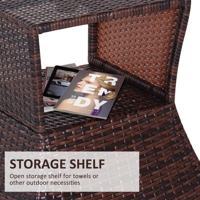 Rattan side table with parasol hole – image 5