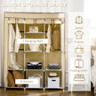 125 cm beige fabric wardrobe – image 4