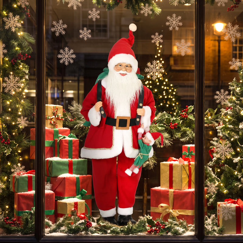 Close-up of Santa's clothing and accessories
