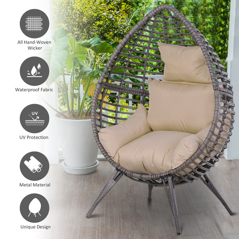 Rattan teardrop egg chair – image 4