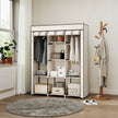 125 cm cream fabric wardrobe – image 2