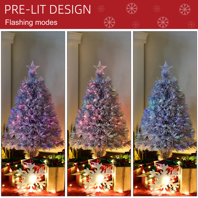 2.5ft white tabletop fibre optic tree – image 5