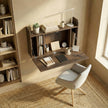 Dark brown wall-mounted desk – image 7