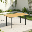 Slatted composite garden coffee table brown – image 3