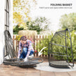 Rattan hanging egg chair – image 6