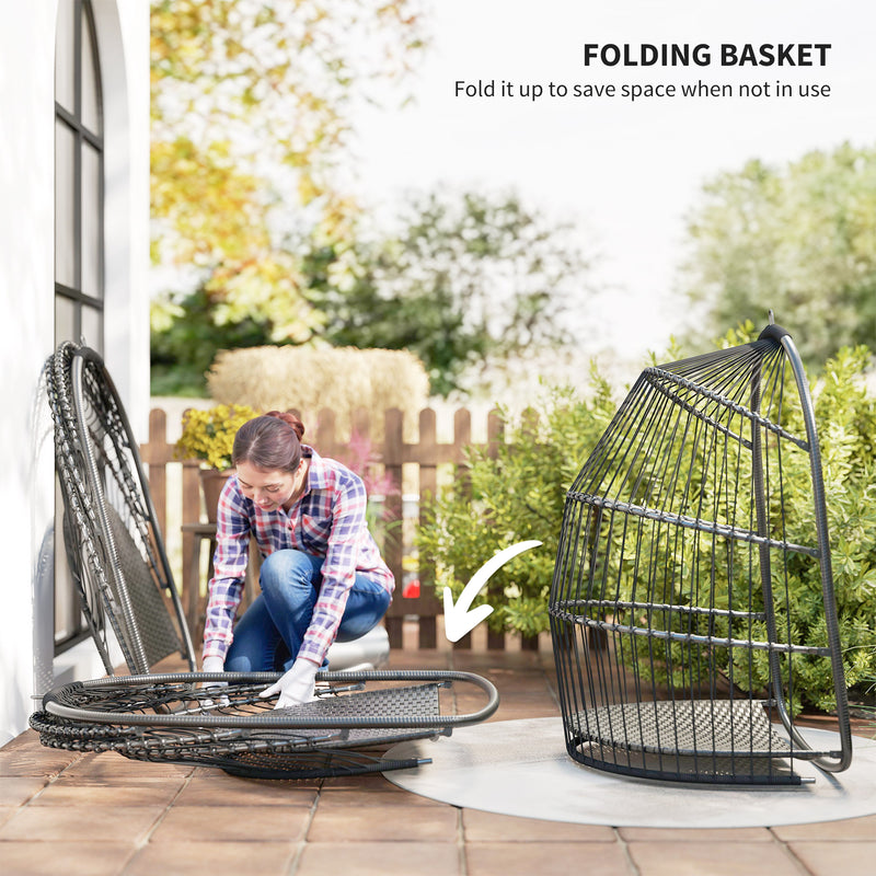 Rattan hanging egg chair – image 6