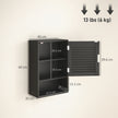40 cm louvred bathroom wall cabinet in black – image 3