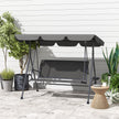 Grey rattan swing seat – image 8