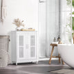 White bathroom floor cabinet – image 2