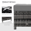 Rattan footstool ottoman – image 7