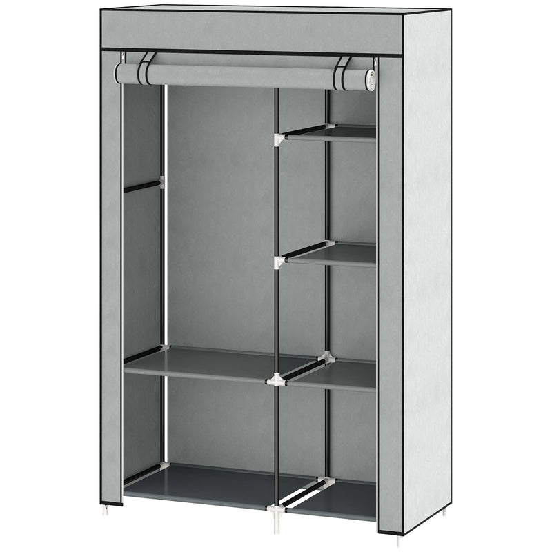 103 cm light grey fabric wardrobe – image 10
