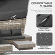 Light grey rattan corner sofa set – image 6