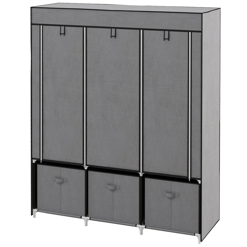 Fabric wardrobe with drawers – image 9