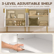 HOMCOM Modern Kitchen Cupboard, Storage Cabinet with 2 Doors, Adjustable Shelf and Metal Legs, White – view 6