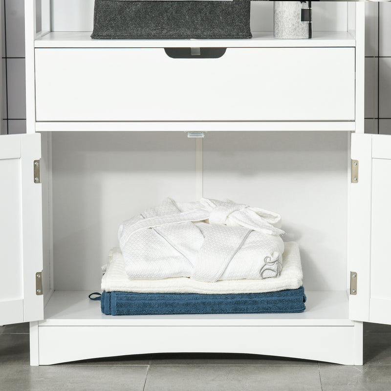White bathroom floor cabinet – image 8