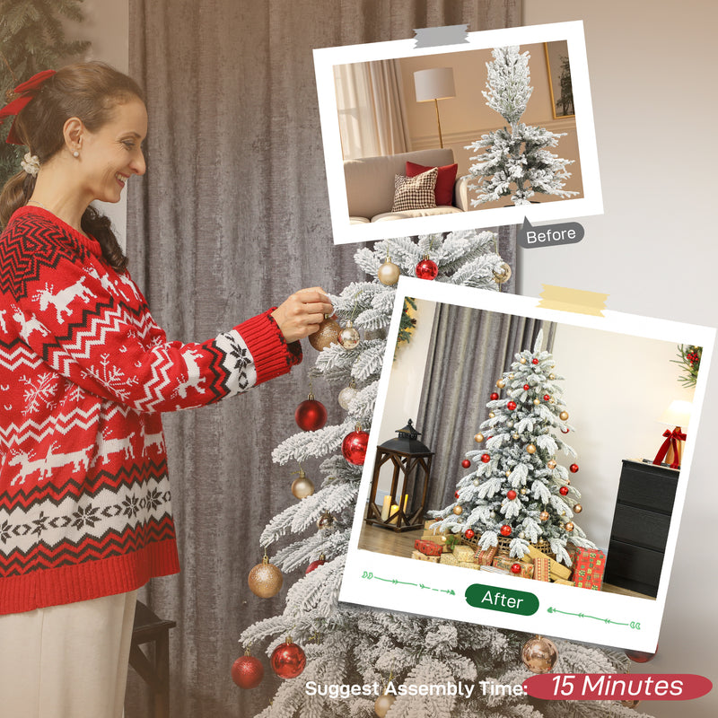 5ft super flocked Christmas tree – image 7