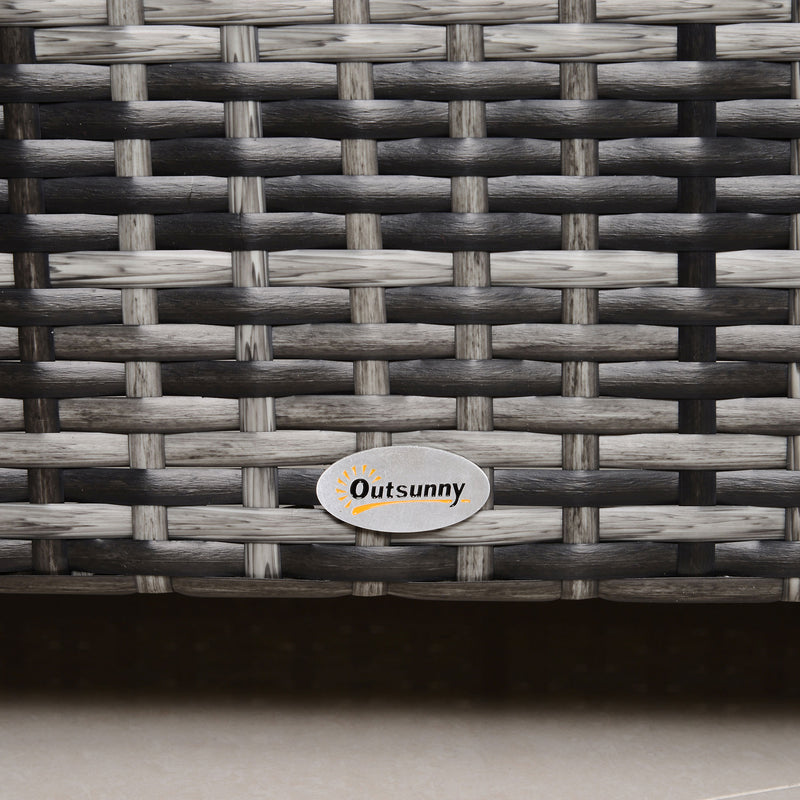 Mixed grey rattan coffee table – image 8